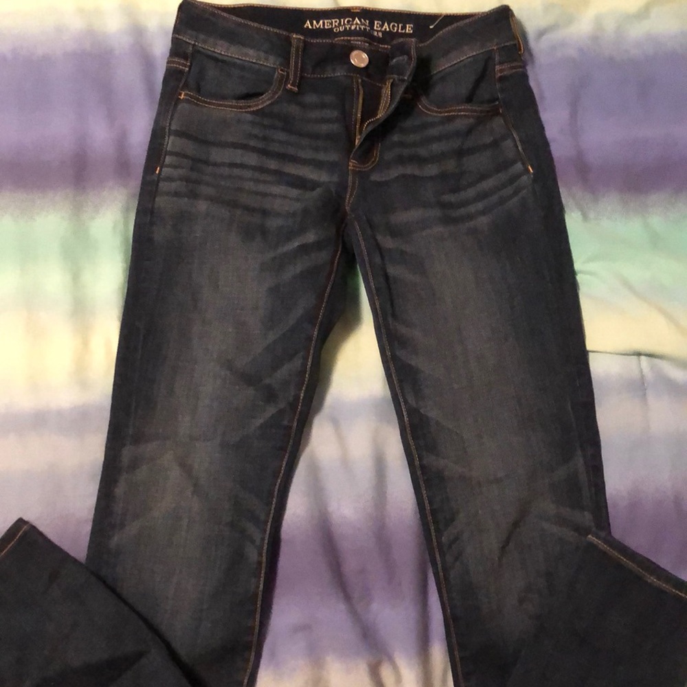 2 pairs of AEO super stretch jeggings